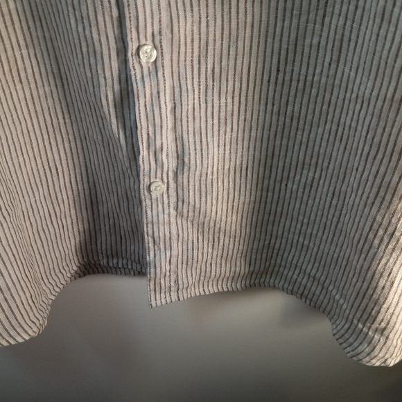 Perry Ellis Untucked 100% Linen 2XLT White Button-Down Shirt Business Casual New - Picture 7 of 16
